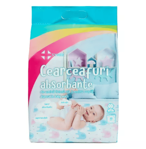 Aleze absorbante pentru copii, 60x60 cm, 10 bucati, Synek 1 Aleze absorbante pentru copii