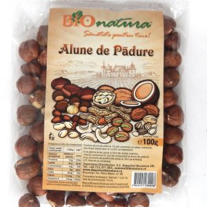 Alune padure crude intregi 100g - BIONATURA