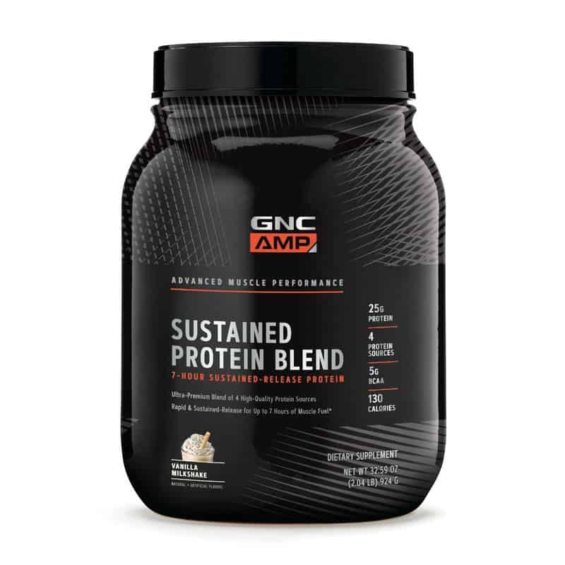 Amestec proteic cu aroma de milkshake de vanilie AMP Sustained Protein Blend