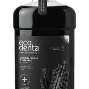 Apa de gura cu carbune si efect de albire