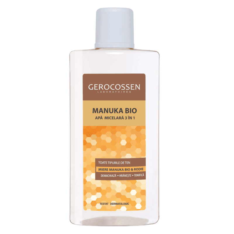 Apa micelara 3 in 1 cu miere si extract de rodie Manuka Bio