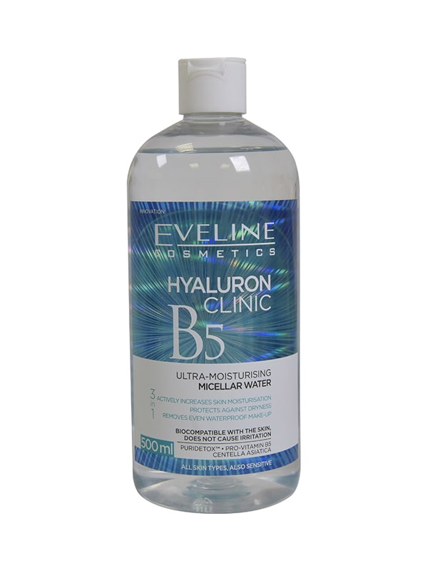 Apa micelara Hyaluron Clinic B5, 500ml, Eveline Cosmetics 1 Apa micelara Hyaluron Clinic B5