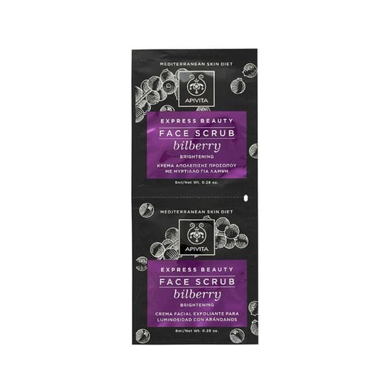 Apivita Express Beauty Masca faciala exfolianta din extract de afine