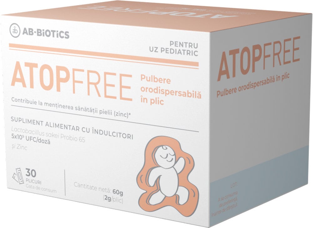 Atopfree pulbere orodispersabila, 30 plicuri, Ab-Biotics 1 Atopfree pulbere orodispersabila