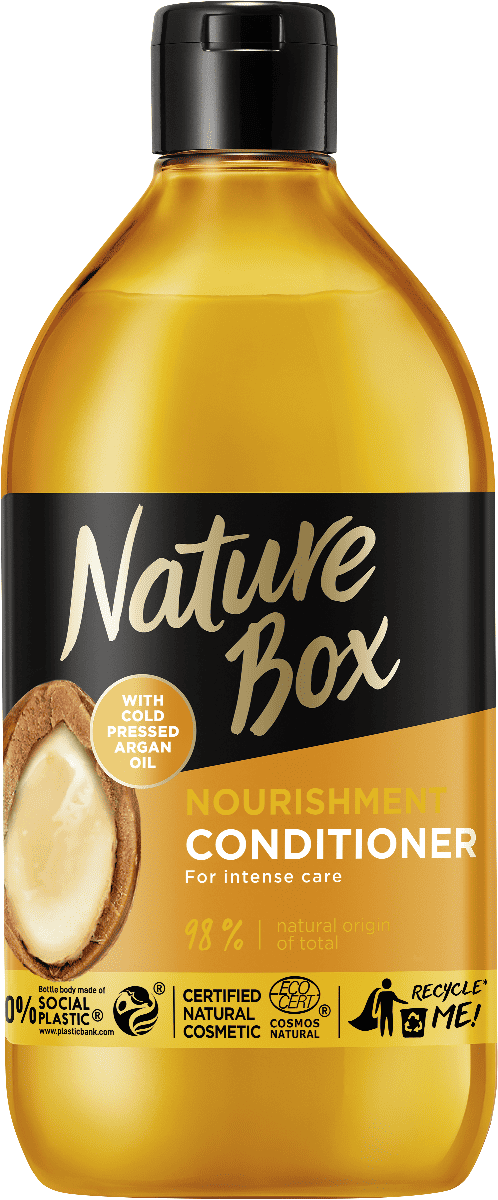 Balsam cu ulei de argan 100% presat la rece, 385ml, Nature Box 1 Balsam cu ulei de argan 100% presat la rece