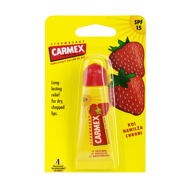 Balsam pentru buze cu SPF15 si aroma de capsuni