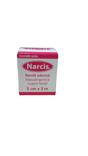 Banda adeziva cu suport textil, 5cm x 3m, Narcis 1 Banda adeziva cu suport textil