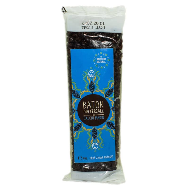 Baton cacao cu calciu si indulcitor natural - stevie si erytrithol
