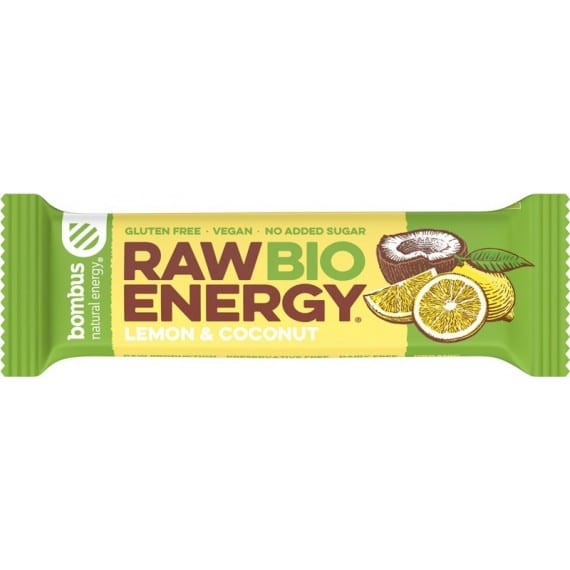Baton energizant bio cu lamaie si nuca de cocos Raw Energy