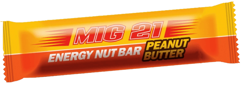 Baton energizant cu unt de arahide si glazura fara gluten MIG 21