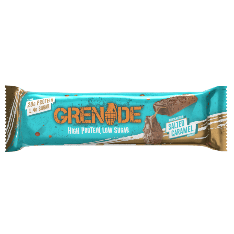 Baton proteic cu aroma de fulgi de ciocolata si caramel sarat
