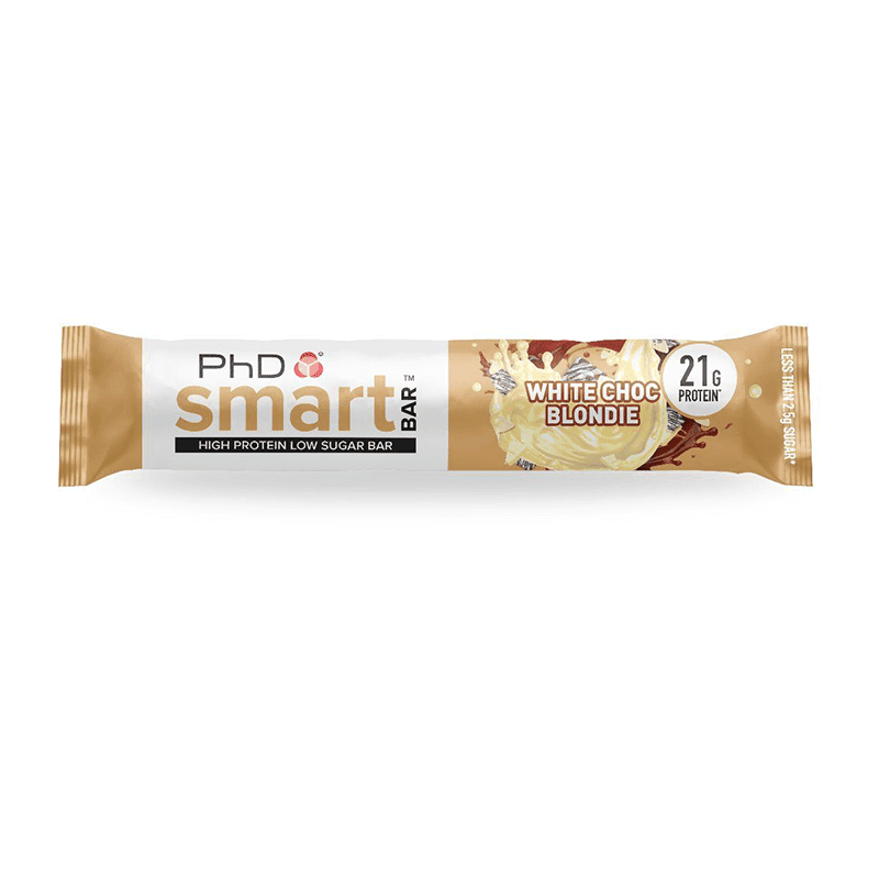 Baton proteic cu ciocolata alba Smart Bar White Choc Blondie