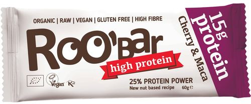 Baton proteic cu cirese si maca raw Bio