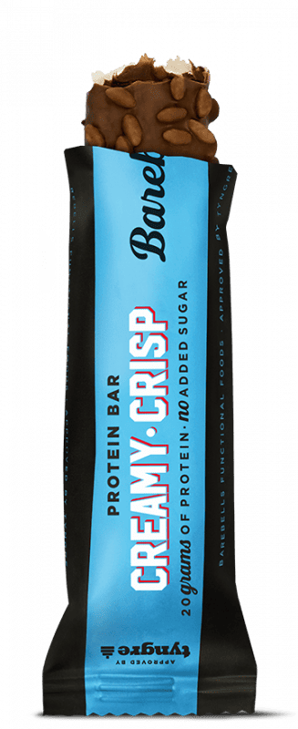 Baton proteic cu crema si invelis crocant, 55g, Barebells 1 Baton proteic cu crema si invelis crocant