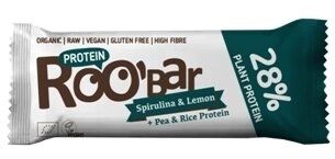 Baton proteic cu spirulina si lamaie raw Bio
