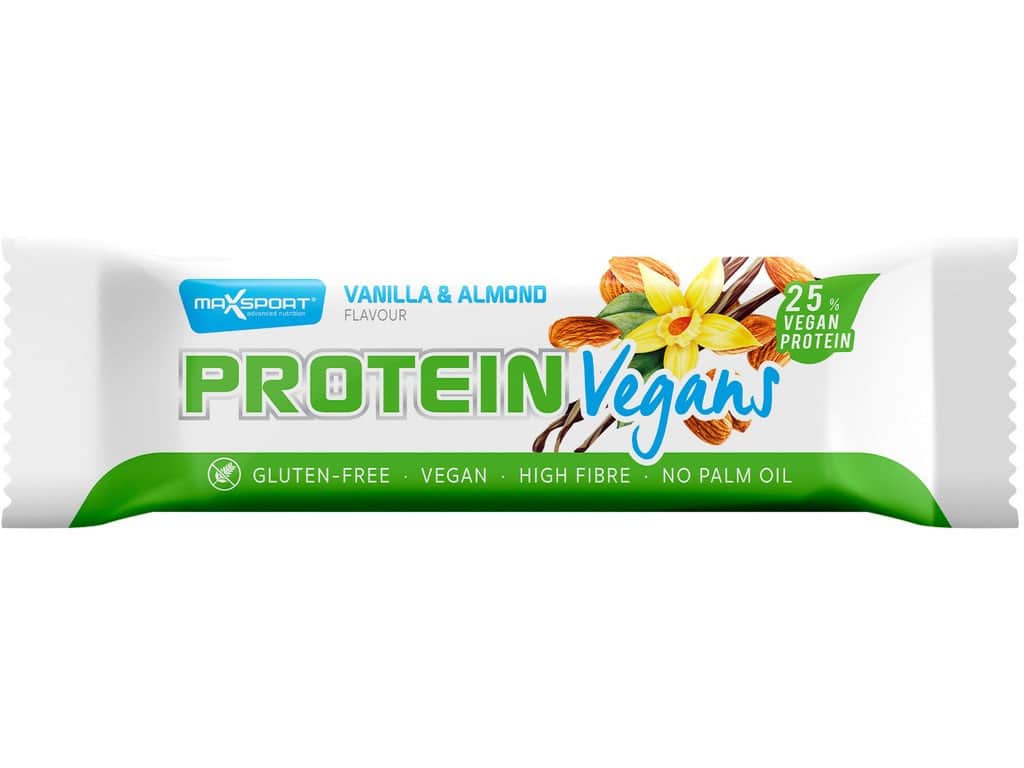 Baton proteic cu vanilie si migdale Proteic Vegans, 40g, Max Sport 1 Baton proteic cu vanilie si migdale Proteic Vegans