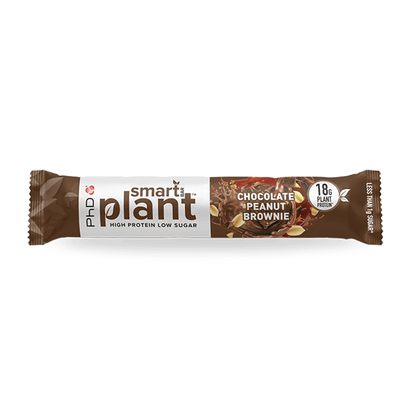 Baton proteic vegetal cu ciocolata si arahide Smart Bar Plant Chocolate Peanut Brownie
