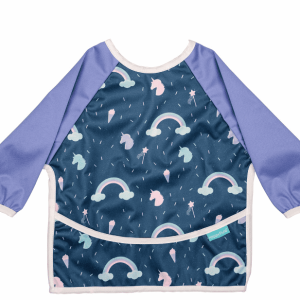 Bavetica cu maneca lunga si buzunar cu model de curcubeu