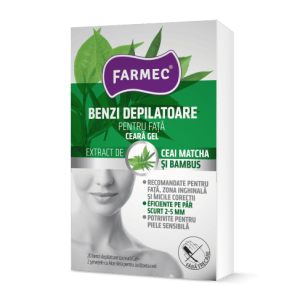 Benzi depilatoare pentru fata cu ceara gel