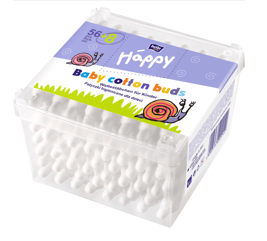 Betisoare igienice pentru copii Happy, 56 + 8 bucati, Bella Baby 1 Betisoare igienice pentru copii Happy