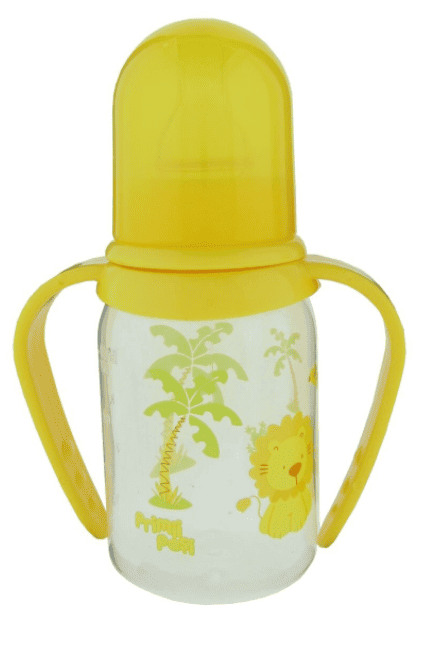 Biberon cu manare decorat, 125ml, Primii Pasi 1 Biberon cu manare decorat