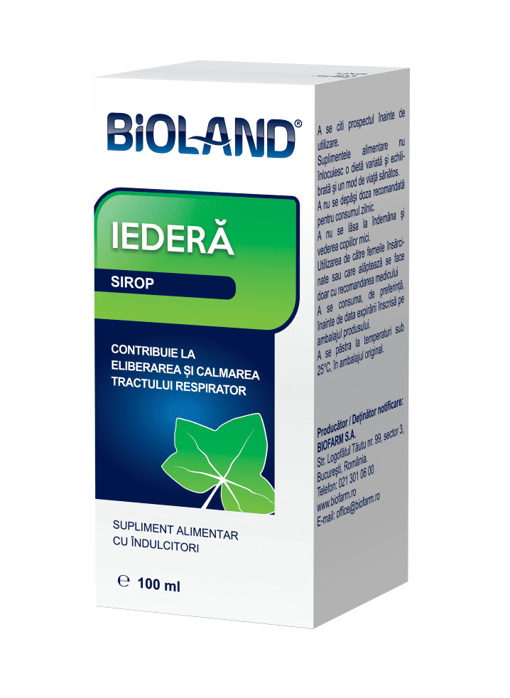 Bioland Iedera sirop, 100ml, Biofarm 1 Bioland Iedera sirop