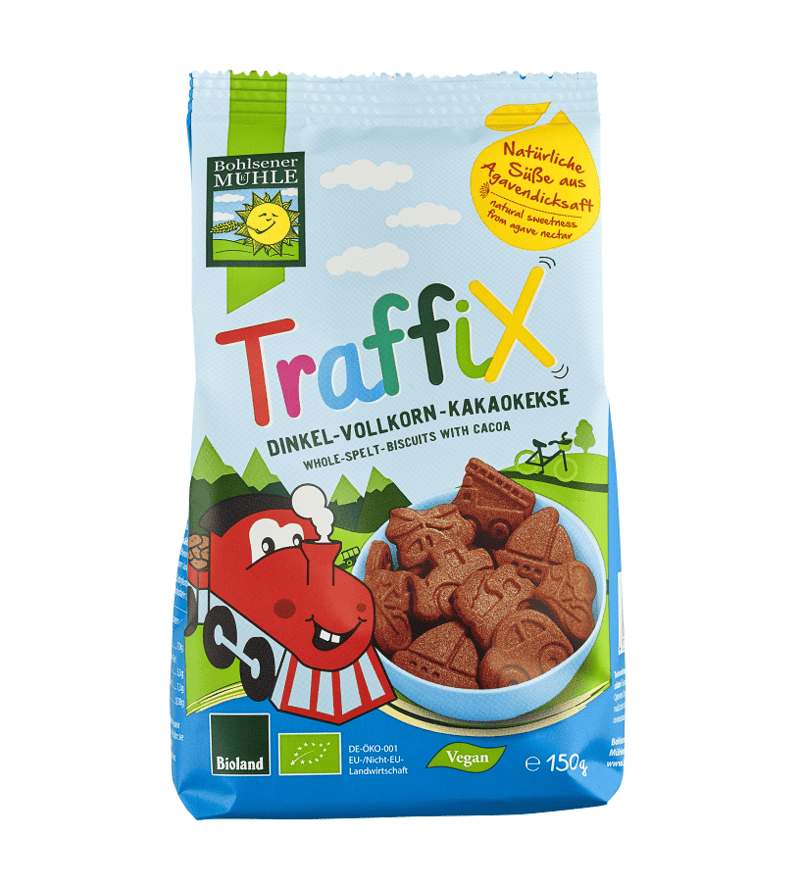 Biscuiti cu cacao si spelta Traffix, 125g, Bohlsener Muhle 1 Biscuiti cu cacao si spelta Traffix
