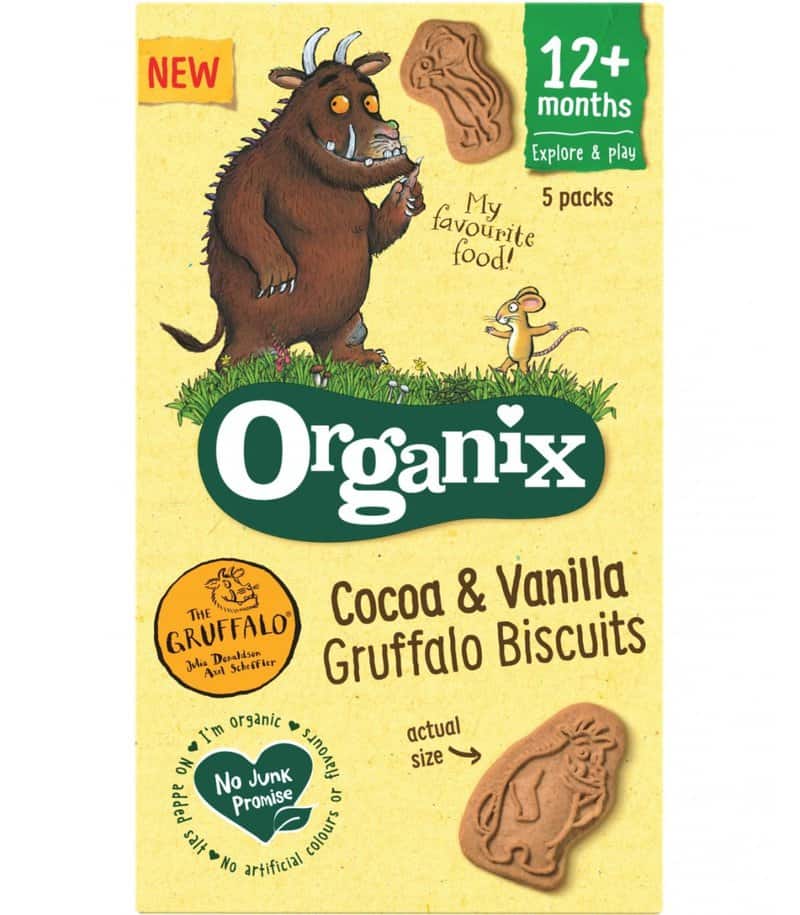 Biscuiti cu cacao si vanilie Gruffalo +12 luni Bio, 5x20g, Organix 1 Biscuiti cu cacao si vanilie Gruffalo +12 luni Bio