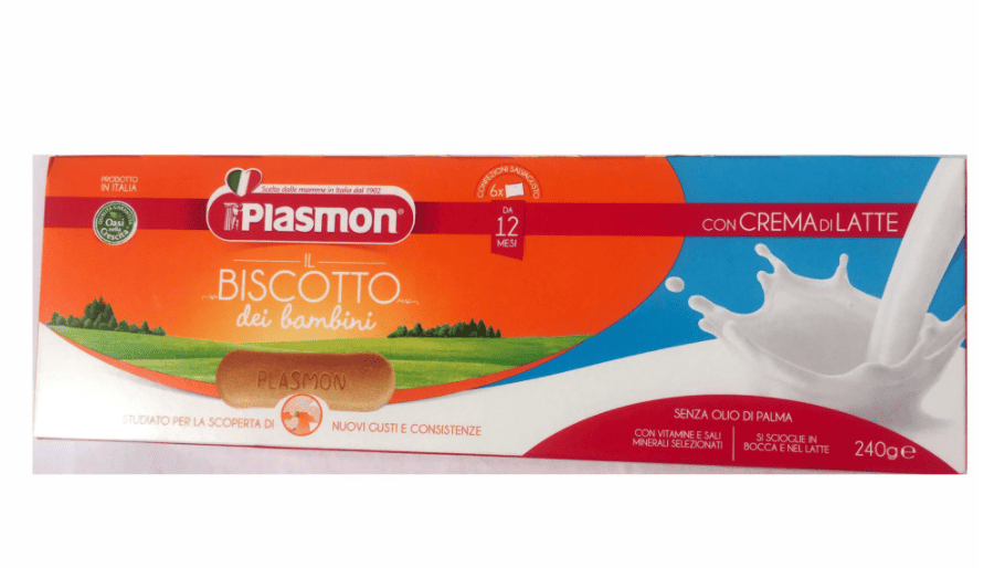 Biscuiti cu crema de lapte 12 luni+, 240g, Plasmon 1 Biscuiti cu crema de lapte 12 luni+