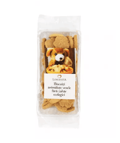 Biscuiti ecologici animalute vesele, 140g, Longevita 1 Biscuiti ecologici animalute vesele