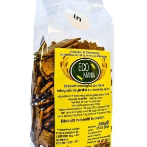 Biscuiti integrali cu seminte de in Bio