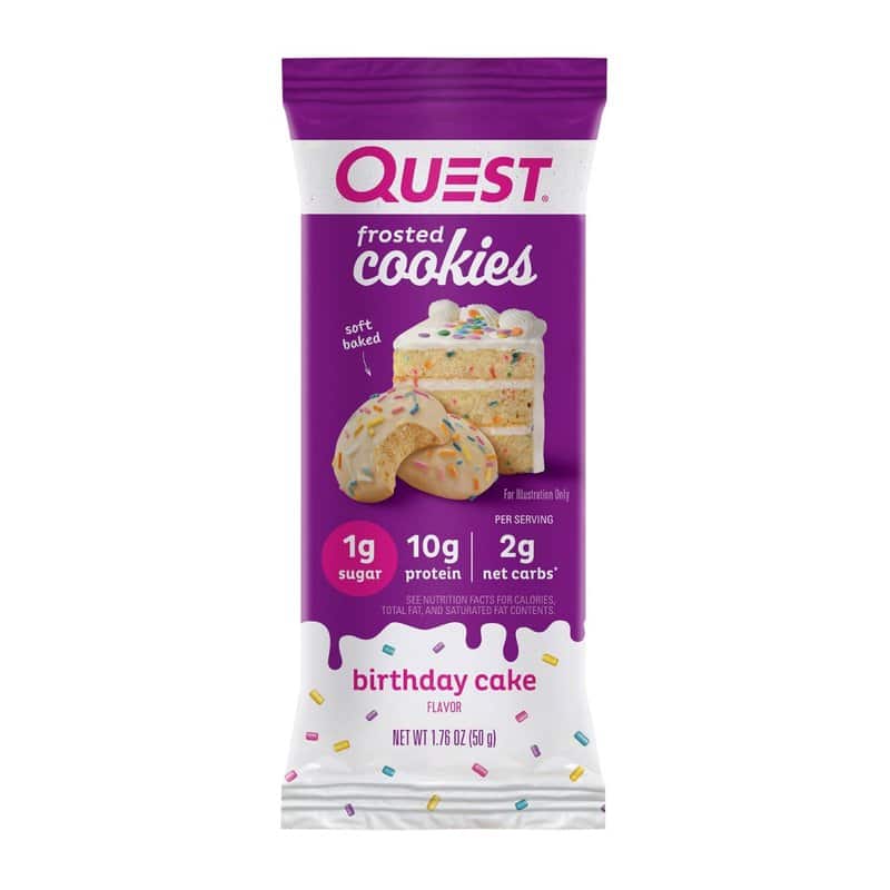 Biscuiti proteici cu aroma de tort aniversar Frosted Cookies
