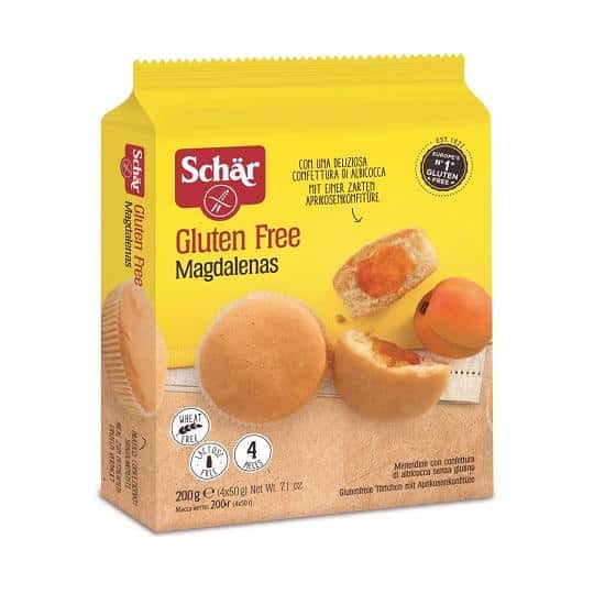 Briose fara gluten cu gem de caise Magdalenas