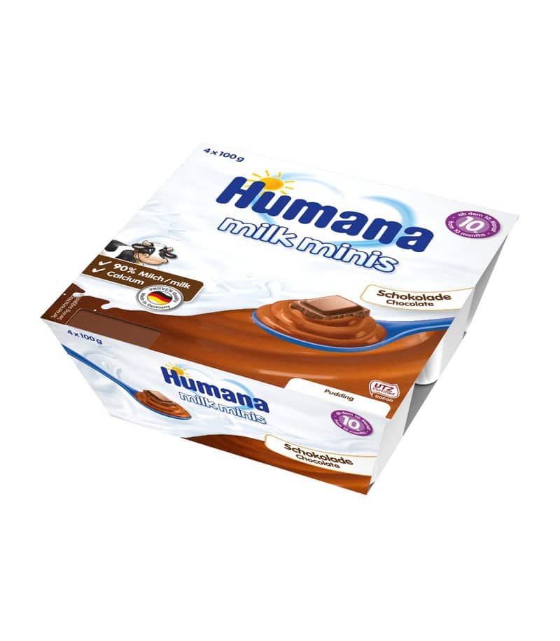 Budinca cu ciocolata de la 10 luni, 4 x 100g, Humana 1 Budinca cu ciocolata de la 10 luni