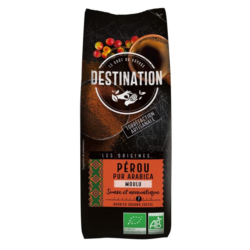 Cafea eco macinata pur arabica Peru, 250g, Destination 1 Cafea eco macinata pur arabica Peru
