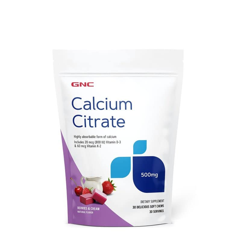 Calciu citrat caramele cu aroma naturala de fructe de padure si frisca