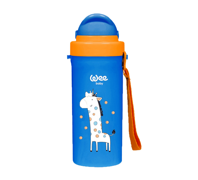 Cana colorata cu pai 6+ luni, 240ml, Wee Baby 1 Cana colorata cu pai 6+ luni