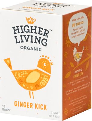 Ceai Ginger Kick Bio, 15 plicuri, Higher Living 1 Ceai Ginger Kick Bio