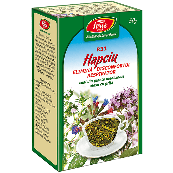 Ceai Hapciu elimina disconfortul respirator 50 g