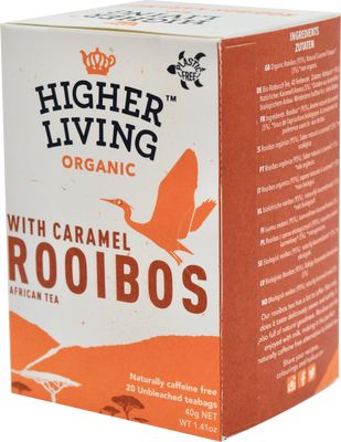 Ceai Rooibos si Caramel Bio, 20 plicuri, Higher Living 1 Ceai Rooibos si Caramel Bio