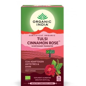 Ceai adaptogen scortisoara ceylon si trandafir Tulsi