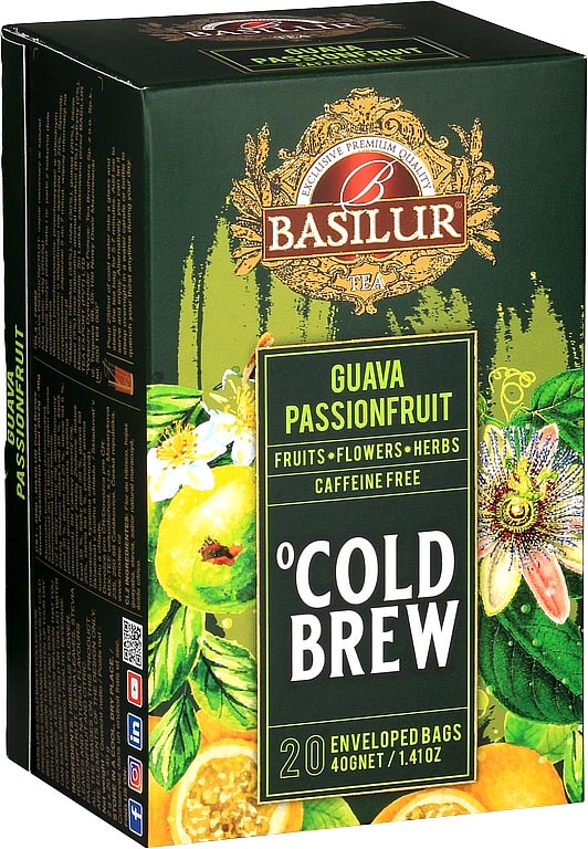 Ceai asortat Cold Brew Guava & Passion Fruit, 20 plicuri, Basilur 1 Ceai asortat Cold Brew Guava & Passion Fruit