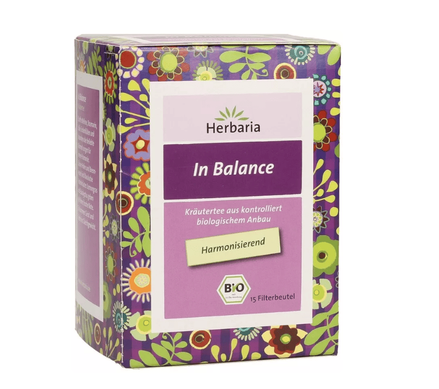 Ceai bio echilibrant, 15 plicuri, Herbaria 1 Ceai bio echilibrant