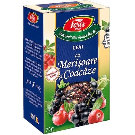 Ceai cu merisoare si coacaze