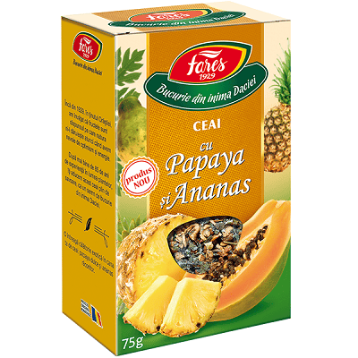 Ceai cu Papaya și Ananas, 75g – Fares | O Experiență Exotică