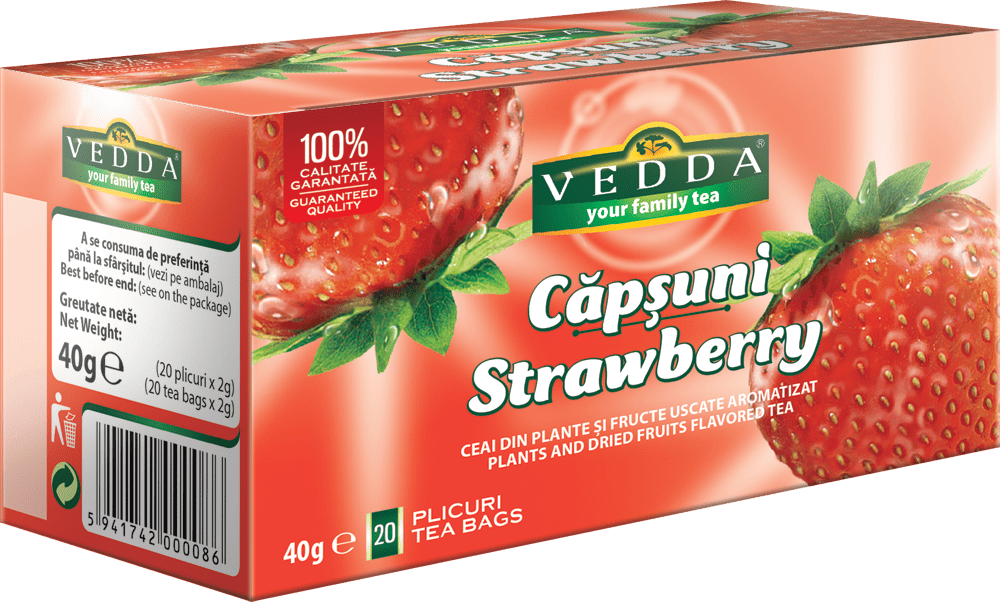 Ceai de capsuni, 20 plicuri, Vedda 1 Ceai de capsuni