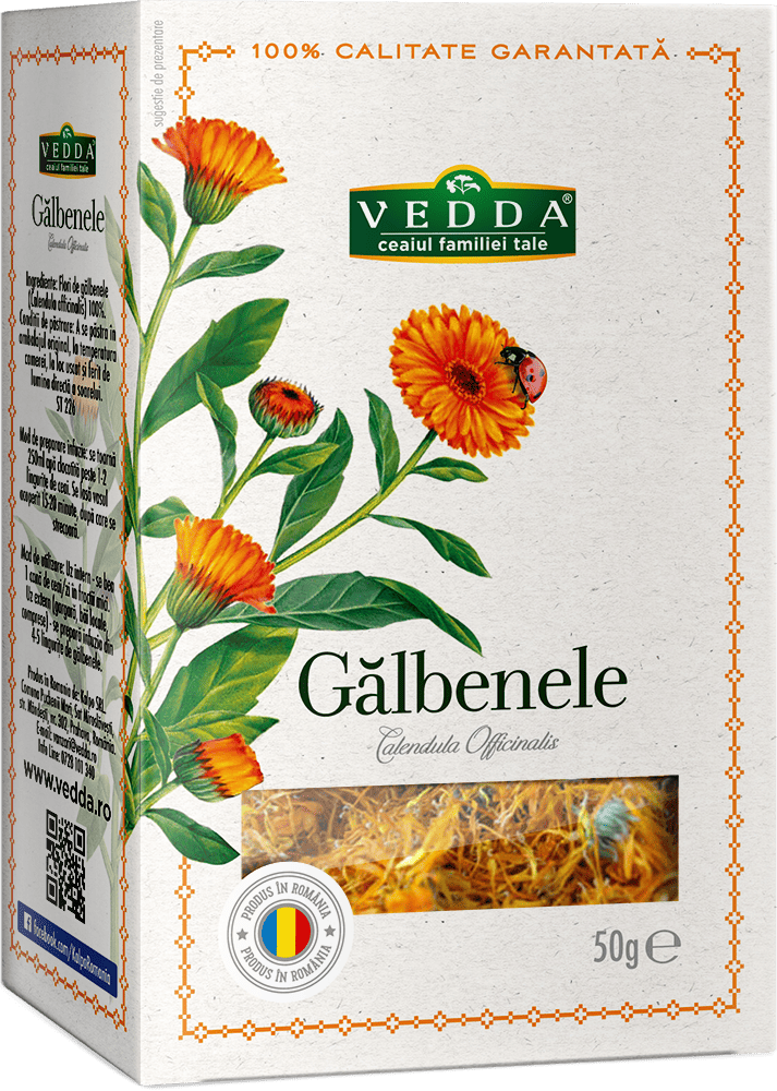 Ceai de galbenele la vrac, 50g, Vedda 1 Ceai de galbenele la vrac