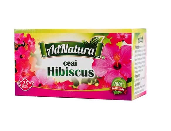 Ceai de hibiscus flori, 20 plicuri, AdNatura 1 Ceai de hibiscus flori