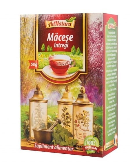 Ceai de macese fructe intregi, 50g, AdNatura 1 Ceai de macese fructe intregi