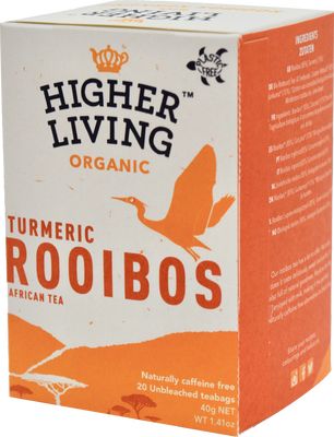 Ceai de rooibos cu turmeric Bio, 20 plicuri, Higher Living 1 Ceai de rooibos cu turmeric Bio